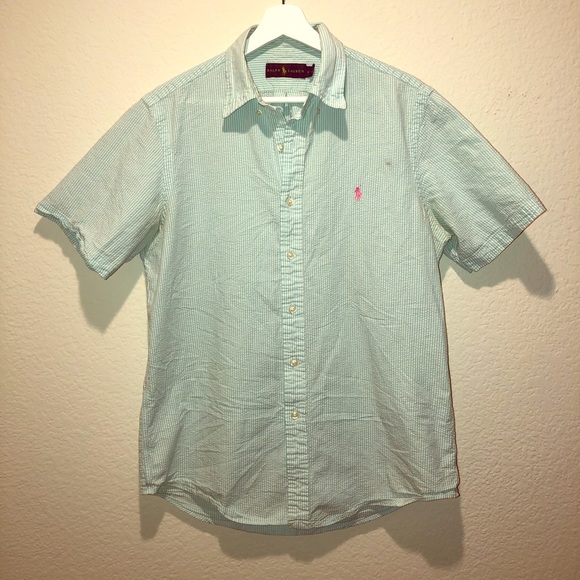 Ralph Lauren Other - Ralph Lauren Striped Mint Green Short-Sleeve
